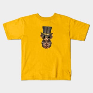 Steampunk Baby Monkey Kids T-Shirt